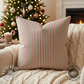 Tessuto decorativo Linenlook Little Xmas stripe