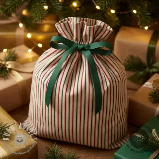 Tessuto decorativo Linenlook Little Xmas stripe