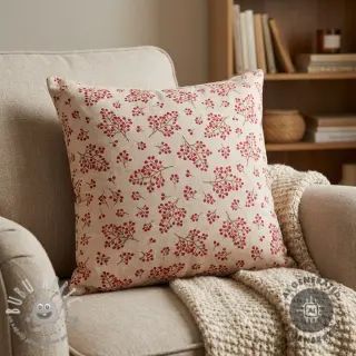 Tessuto decorativo Linenlook Winter berry bloom