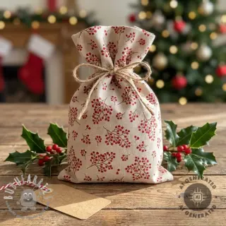Tessuto decorativo Linenlook Winter berry bloom