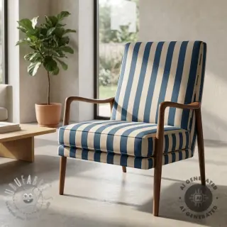 Tessuto decorativo Linenlook Joyful basic stripe denim