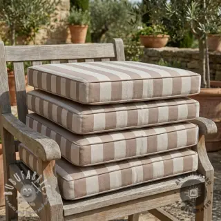 Tessuto decorativo Linenlook Joyful basic stripe taupe
