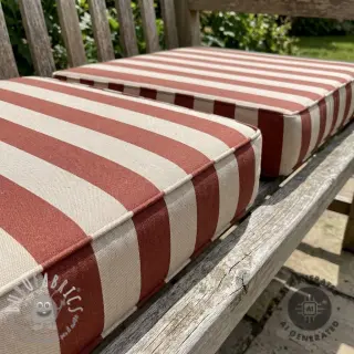 Tessuto decorativo Linenlook Joyful basic stripe terra