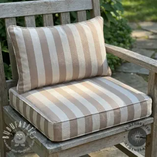 Tessuto decorativo Linenlook Joyful basic stripe taupe