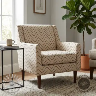 Tessuto decorativo Linenlook Freehand zigzag lines