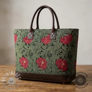 Tessuto decorativo GOBELIN premium Poppy art craft black