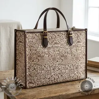 Tessuto decorativo GOBELIN premium Anemone art craft brown