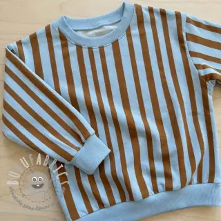 Felpa Stripes by JENNIFER BOURON blue brown ORGANIC
