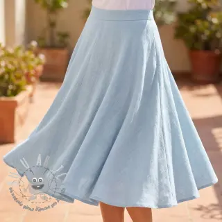 Viscosa con lino WASHED light blue