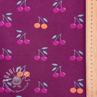 Jersey GLITTER Cherries berry