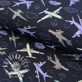 Jersey Airplanes navy digital print