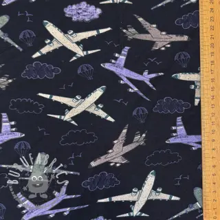Jersey Airplanes navy digital print