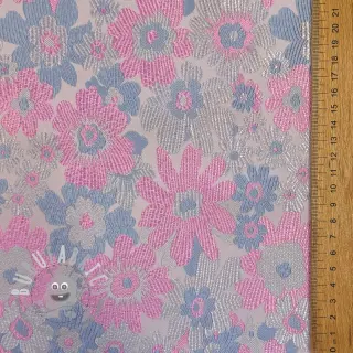 Tessuto per tailleur da donna JACQUARD Flowers light lilac