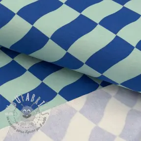 Felpa garzata SOFT Checks mint blue
