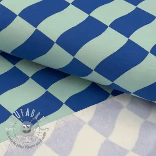 Felpa garzata SOFT Checks mint blue