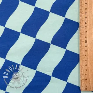 Felpa garzata SOFT Checks mint blue