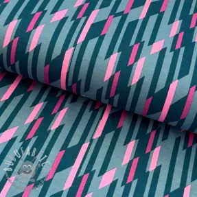 Tessuti per abbigliamento da donna e occasioni speciali PUNTA DI ROMA Abstract dark mint