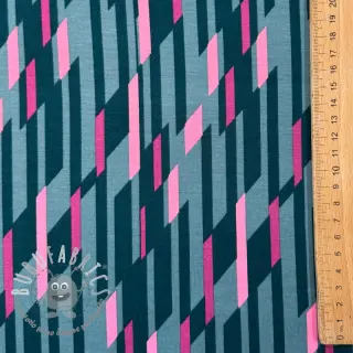 Tessuti per abbigliamento da donna e occasioni speciali PUNTA DI ROMA Abstract dark mint