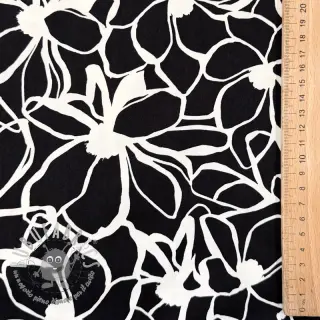 Tessuto di cotone SATIN Magnolia NERIDA HANSEN black
