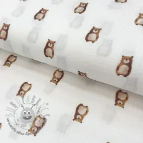 Mussola/Doppia garza Animals design B digital print ORGANIC