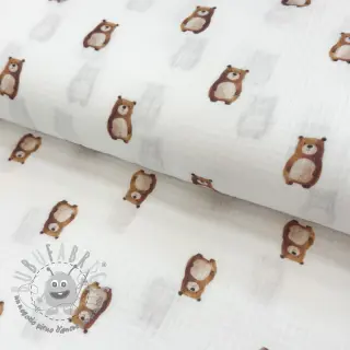 Mussola/Doppia garza Animals design B digital print ORGANIC