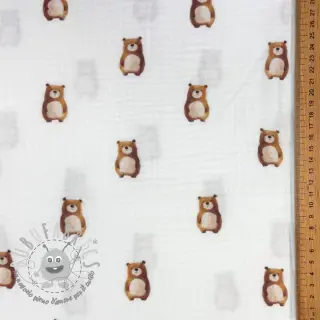 Mussola/Doppia garza Animals design B digital print ORGANIC