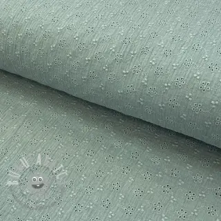 Mussola/Doppia garza Embroidery 2 green