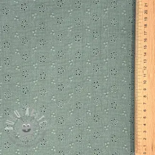 Mussola/Doppia garza Embroidery 2 green