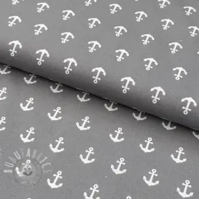 Tessuto di cotone Anchors grey