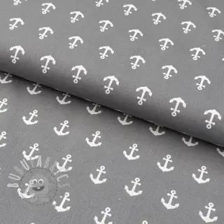 Tessuto di cotone Anchors grey
