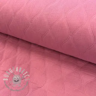 Mussola/Doppia garza QUILT Wave mauve