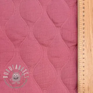 Mussola/Doppia garza QUILT Wave mauve
