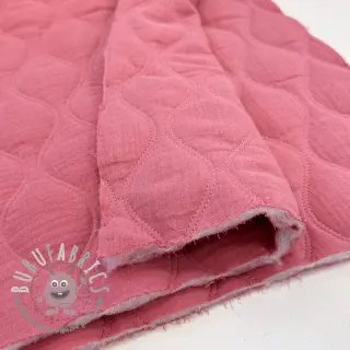 Mussola/Doppia garza QUILT Wave mauve