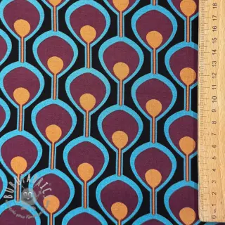 Viscosa ROSELLA STRETCH Abstract black