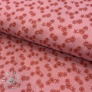 Mussola/Doppia garza EMBROIDERY Tossed flowers blush