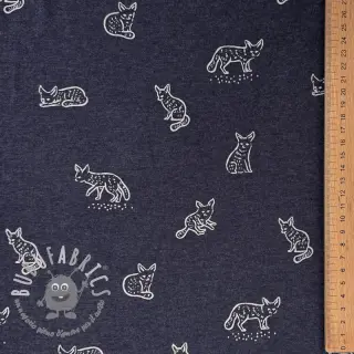 Jersey Hidden foxie indigo melange