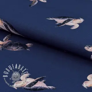 Jersey Turtle midnight blue digital print