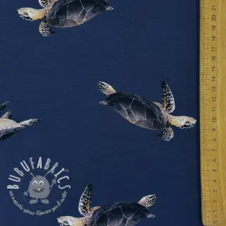 Jersey Turtle midnight blue digital print