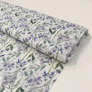 Viscosa DOBBY Flowers white digital print
