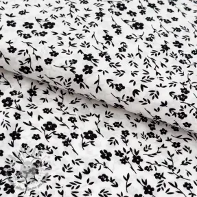 Tessuti per abbigliamento da donna e occasioni speciali MAGNOLIA STRETCH Flowers white