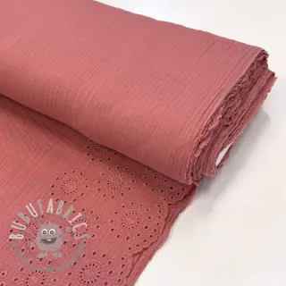 Mussola/Doppia garza 1-side border blush
