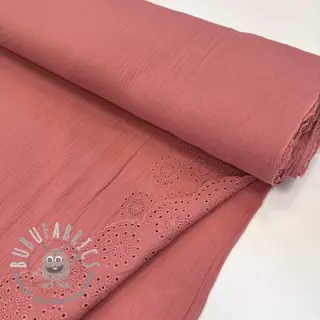 Mussola/Doppia garza 1-side border blush