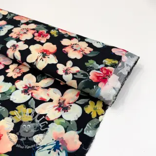 Viscosa RADIANCE Manuela black digital print