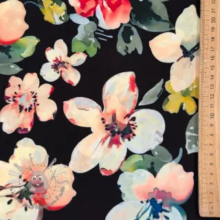 Viscosa RADIANCE Manuela black digital print