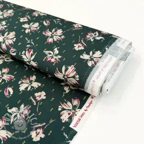 Viscosa LUREX Flowers dark emerald
