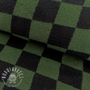 Tessuto per cappotti TEDDY JACQUARD Checks anthracite