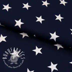 Tessuto di cotone Stars navy