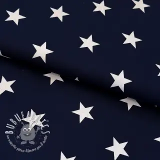 Tessuto di cotone Stars navy