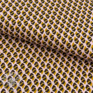 Tessuto di cotone Graphic dots light rose