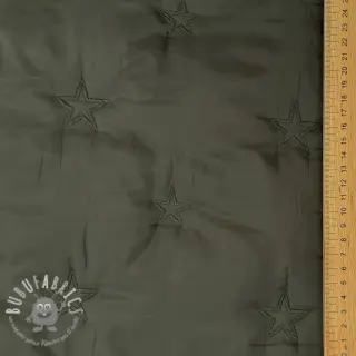 Tessuto trapuntato Stars army green